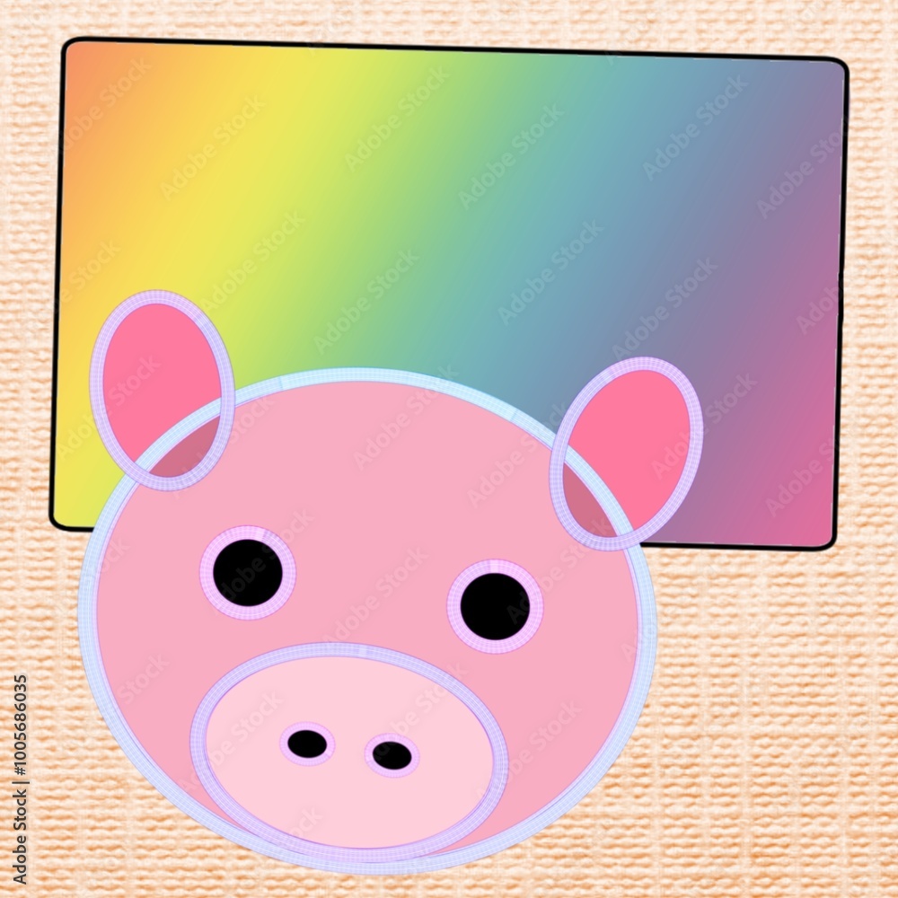 pig with a background pig with a background