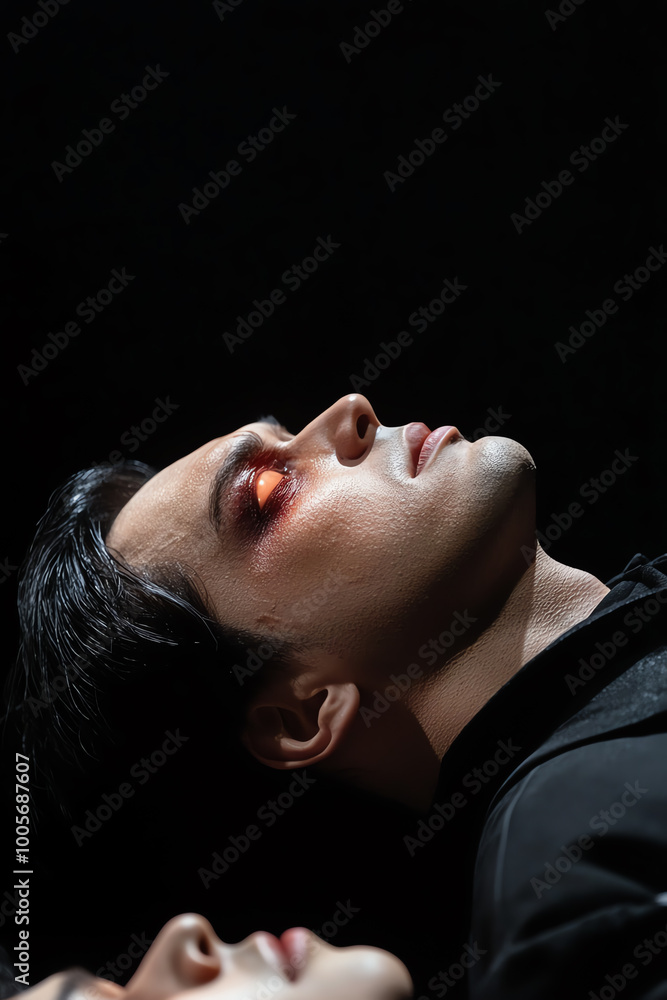 A close-up image of a man with captivating features, evoking deep thoughts and emotions. A close-up image of a man with captivating features, evoking deep thoughts and emotions.