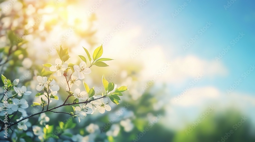 Obraz premium Beautiful Blooming Flowers in Soft Natural Light