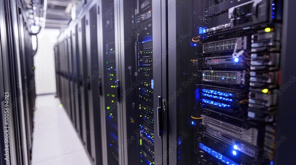 Secure Server Room with Powerful Data Processing Technology Secure Server Room with Powerful Data Processing Technology