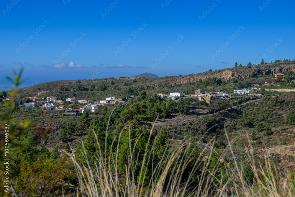 Fototapeta premium The view of the small town 