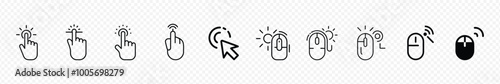 Pointer cursor сomputer mouse icon. Clicking cursor, pointing hand clicks icons. Hand cursor icon. cursor icon vector. hand cursor icon clik photo