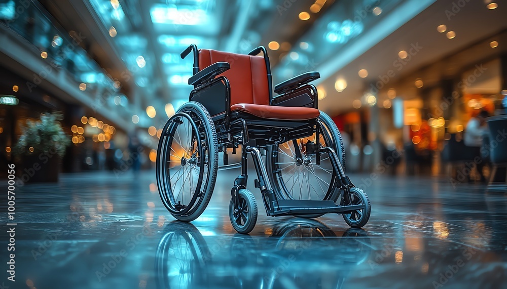 Obraz premium Motorized wheelchairs being used in business 