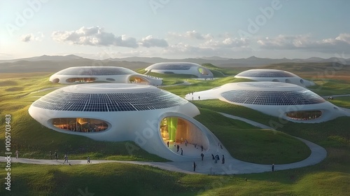 Wallpaper Mural Futuristic Landfill Powered by Solar Panels Transforming Trash into Electricity Torontodigital.ca