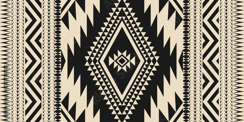 Ethnic geometric pattern, seamless pattern of the Navajo tribe. Native American ethnic. Seamless vector pattern ethnic, seamless Mexican rug, woven carpet. Folk embroidery, Bohemian, Aztec style.