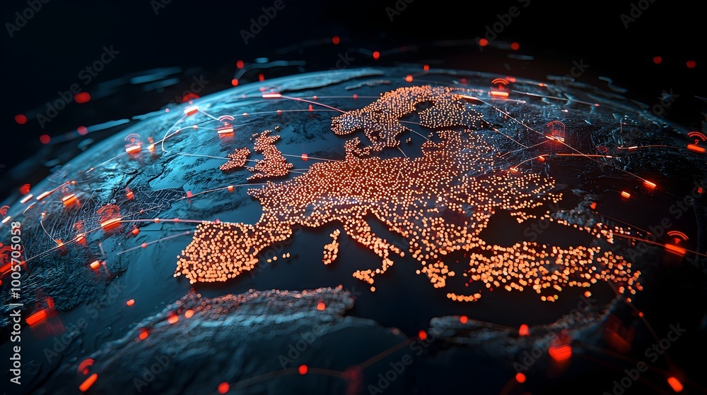 Global Digital Footprints Symbolizing Worldwide Online Activities and Connectivity in the Digital Era Global Digital Footprints Symbolizing Worldwide Online Activities and Connectivity in the Digital Era