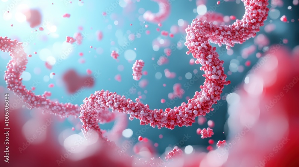 A stylized illustration of a DNA molecule replicating, highlighting the process of DNA synthesis and its role in cell division. A stylized illustration of a DNA molecule replicating, highlighting the process of DNA synthesis and its role in cell division.