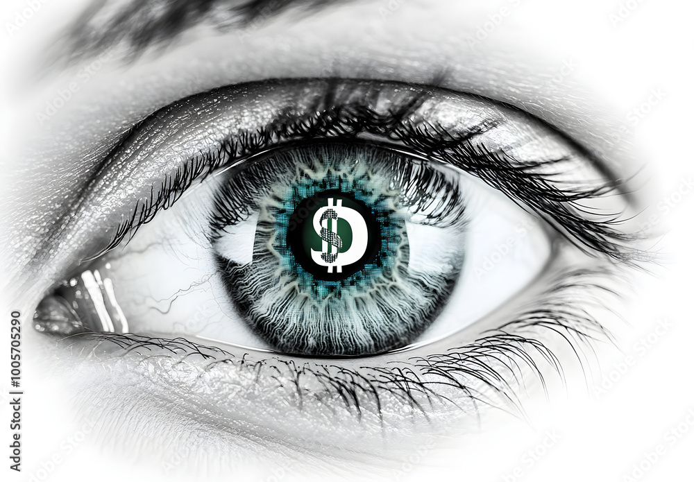 Obraz premium Dollar Sign in the Eye