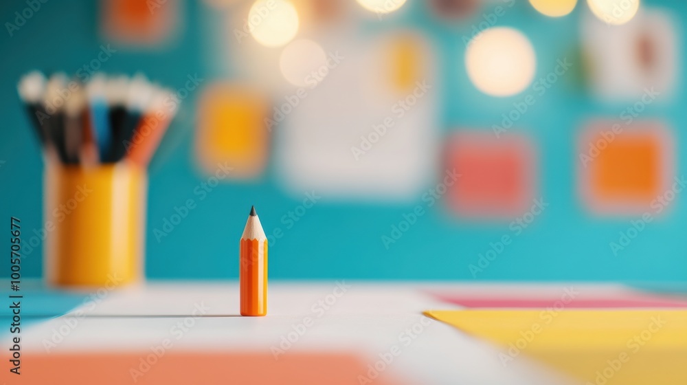 A close up shot of an illustrator desk, highlighting the tools, materials, and personal items that contribute to their unique and productive work environment. A close up shot of an illustrator desk, highlighting the tools, materials, and personal items that contribute to their unique and productive work environment.