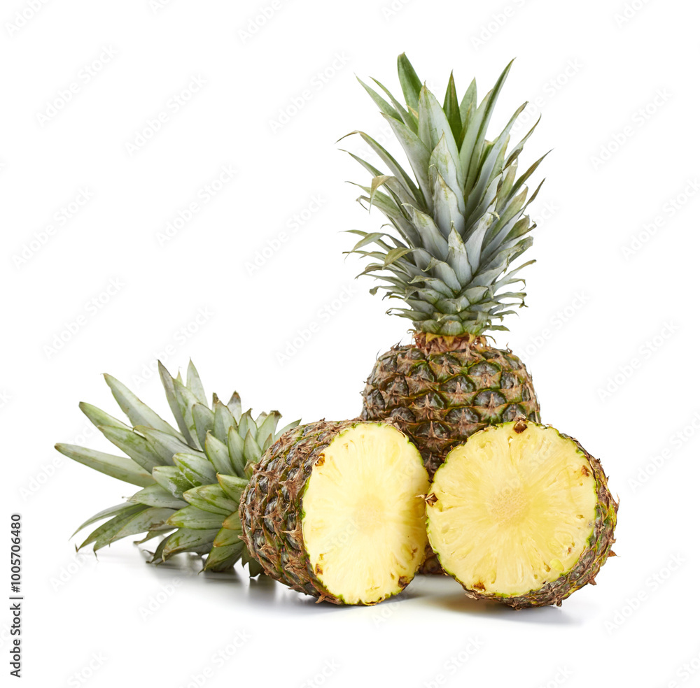 fresh pineapple on white background fresh pineapple on white background
