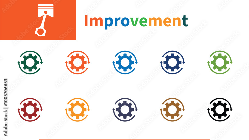 Improved icon. Gear icons with multiple colors. Improved icon. Gear icons with multiple colors.
