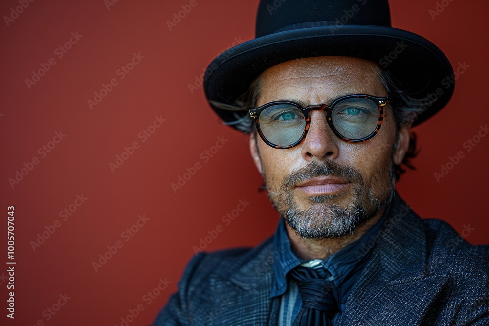 Eccentric Man in Stylish Suit Eccentric Man in Stylish Suit