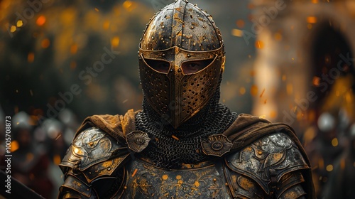 Medieval Knight in Armor photo