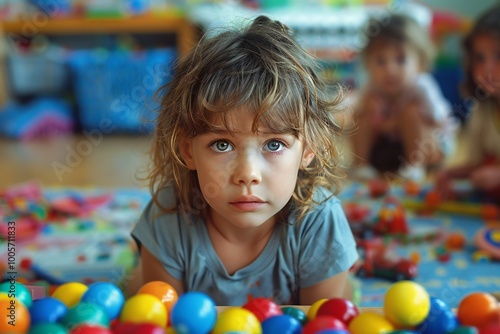 Stressed Daycare Teacher with Overflowing Classroom