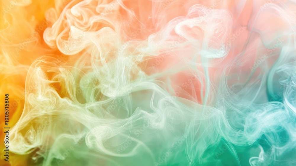 Colorful Smoke in Soft Gradient Hues Colorful Smoke in Soft Gradient Hues