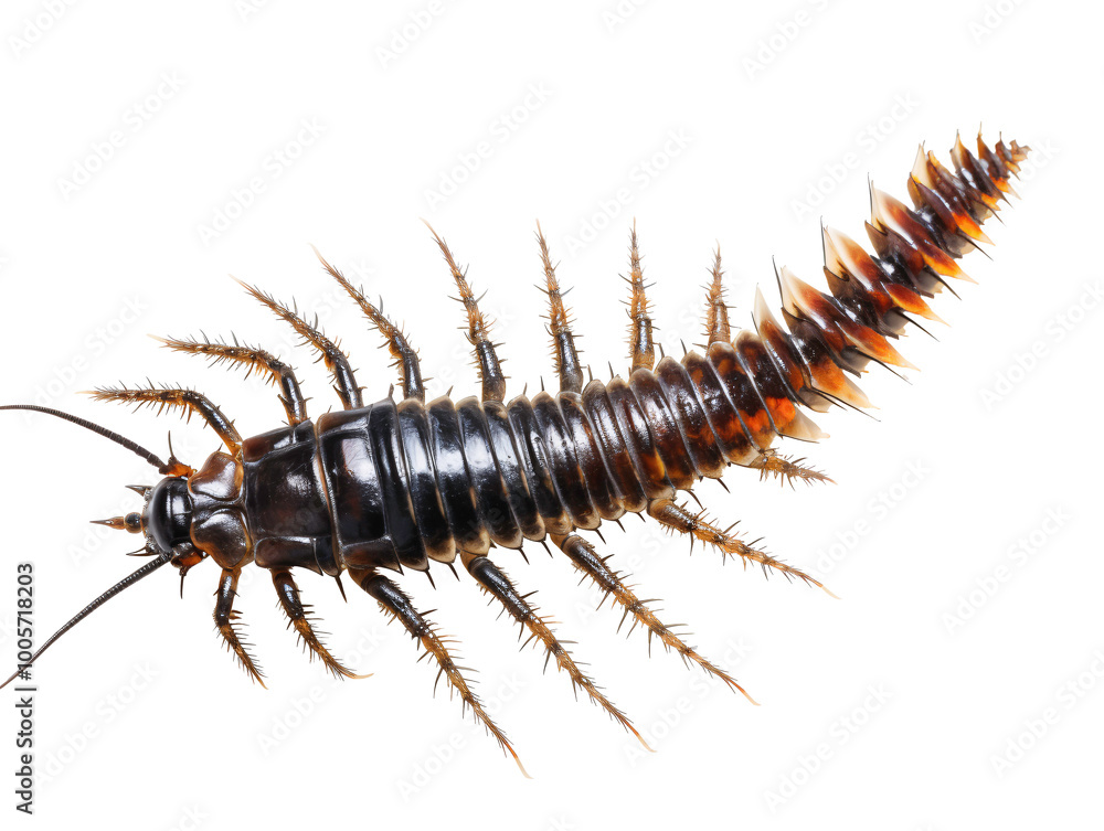 a close up of a centipede a close up of a centipede