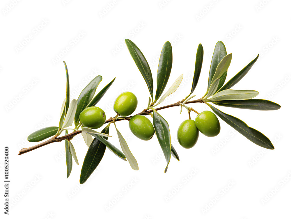 a branch with green fruits and leaves a branch with green fruits and leaves