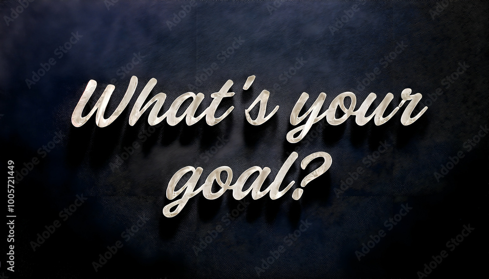 Fototapeta premium What’s your goal? question mark word