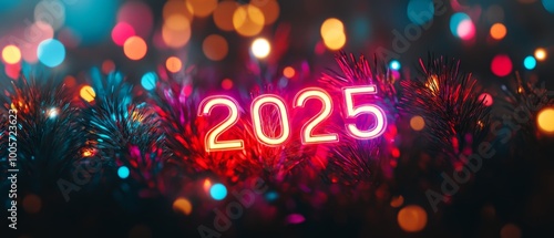 New Year banner and poster 2025 year