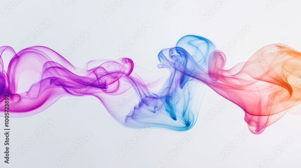 Colorful Abstract Smoke on Light Background Colorful Abstract Smoke on Light Background