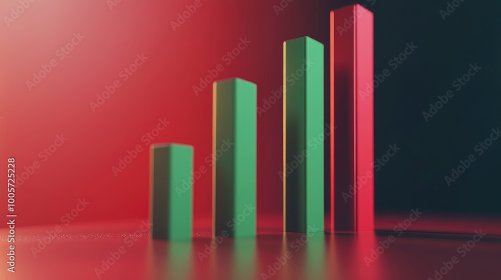 Colorful Bar Graph with Background Gradient Effects Colorful Bar Graph with Background Gradient Effects