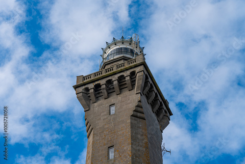 Lighthouse Phare d`Eckmühl, Finistere, Brittany, France photo