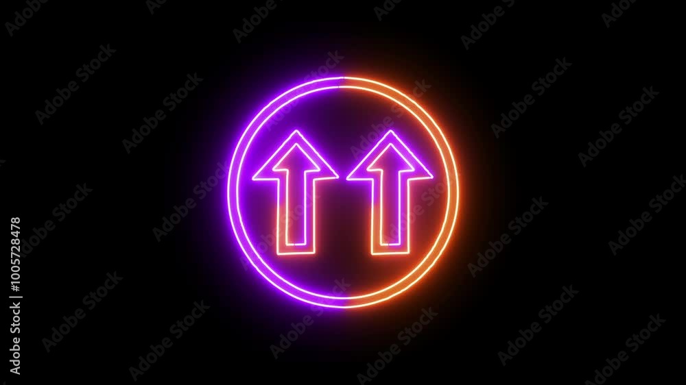 neon arrow icon animation, neon arrow icon animation,