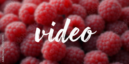 raspberry on a white background and text video