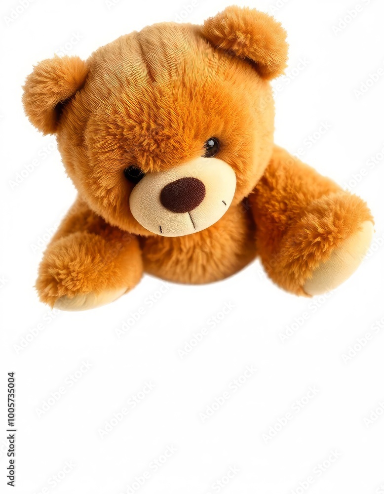 Fototapeta premium a cute teddy bear on white background