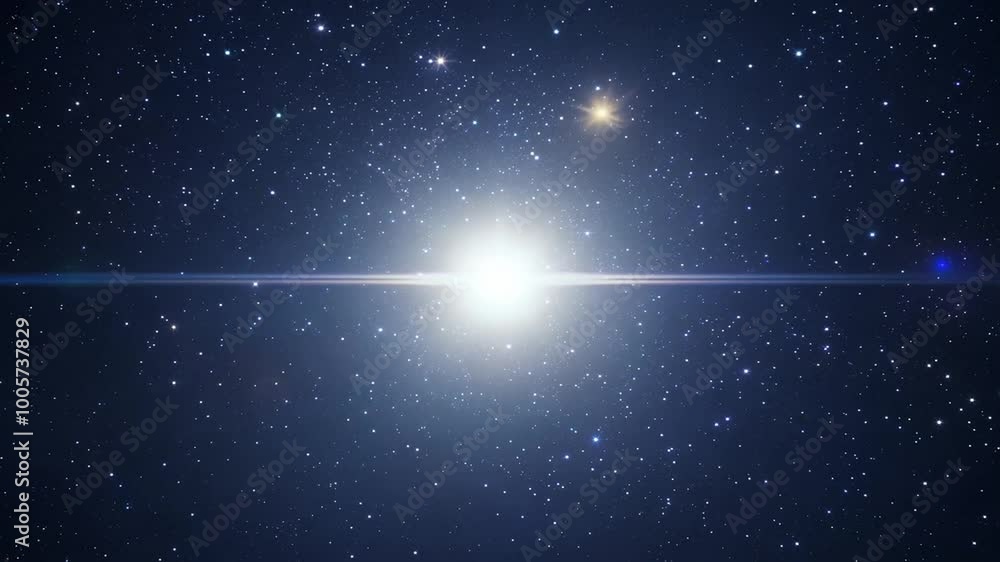 4K Bright Starburst in Deep Space with Radiating Cosmic Rays 4K Bright Starburst in Deep Space with Radiating Cosmic Rays