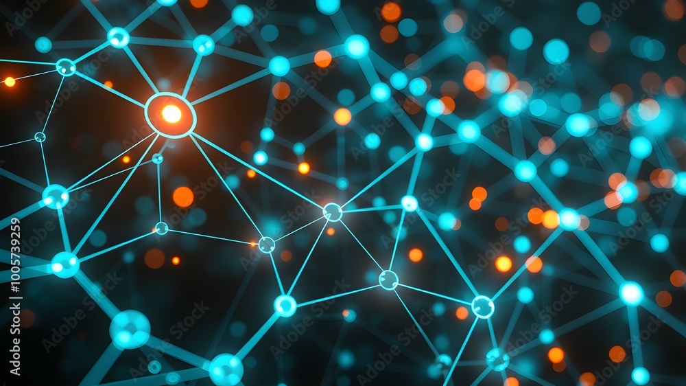 Cybernetic AI Network Interface Background Cybernetic AI Network Interface Background
