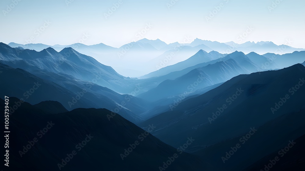 Fototapeta premium Majestic High-Contrast Mountain Range