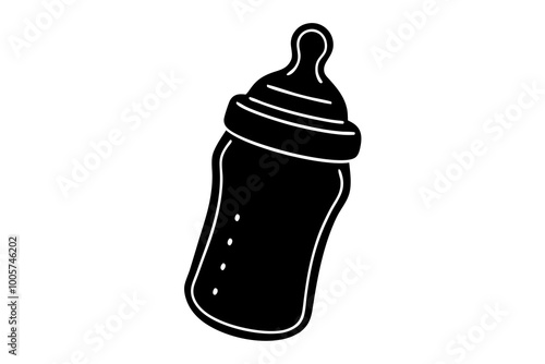 Baby bottle clipart  vector illastration