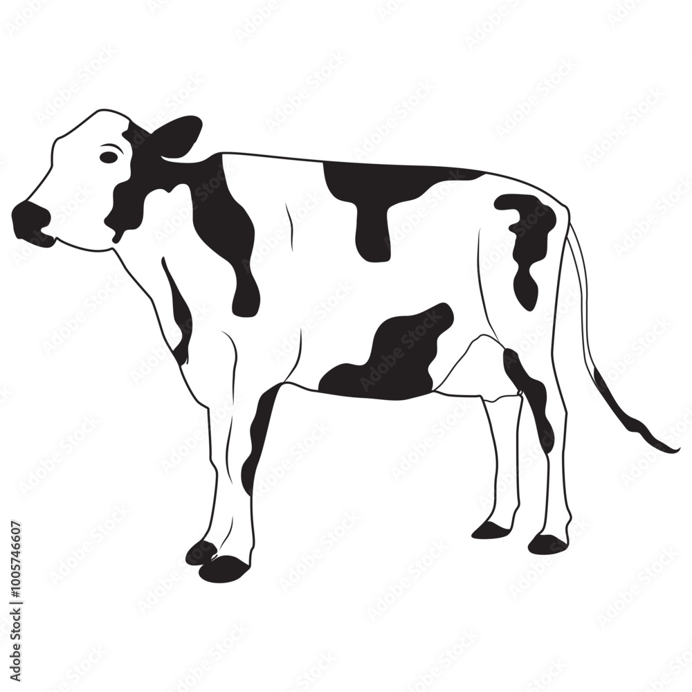 Cow Animal Line Art Illustration Cow Animal Line Art Illustration