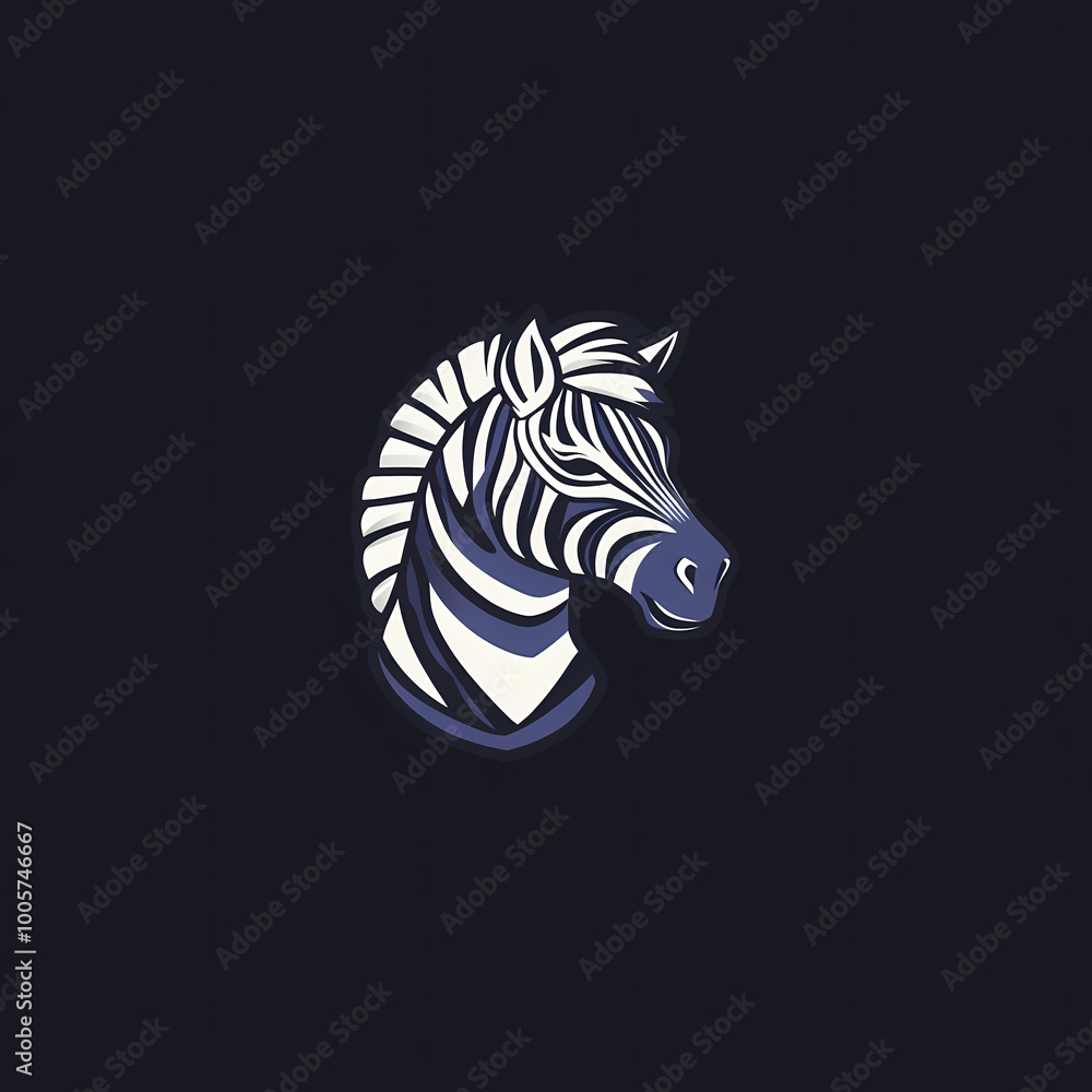 Flat Modern Zebra Logo – Vector Icon Illustration Flat Modern Zebra Logo – Vector Icon Illustration