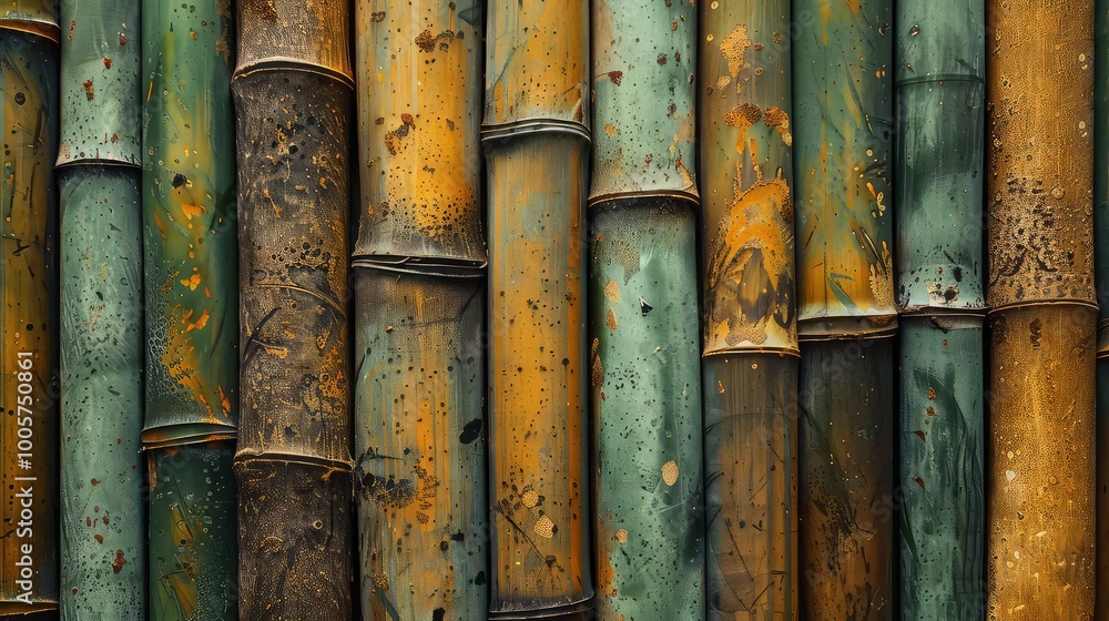 Obraz premium Bamboo texture background coming from natural