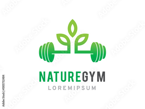 Nature Gym logo symbol or icon template