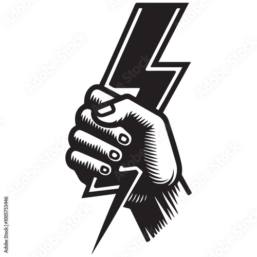 Thunder Silhouette Design - Thunder vector illustration