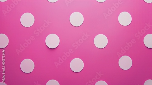 Pretty Pink Polka Dot Texture Background: A Delightful and Feminine Vision. Admire the Charm and Playfulness