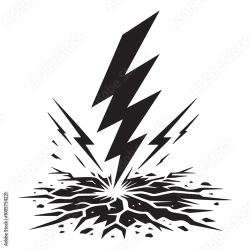 Thunder Silhouette Design - Thunder vector illustration