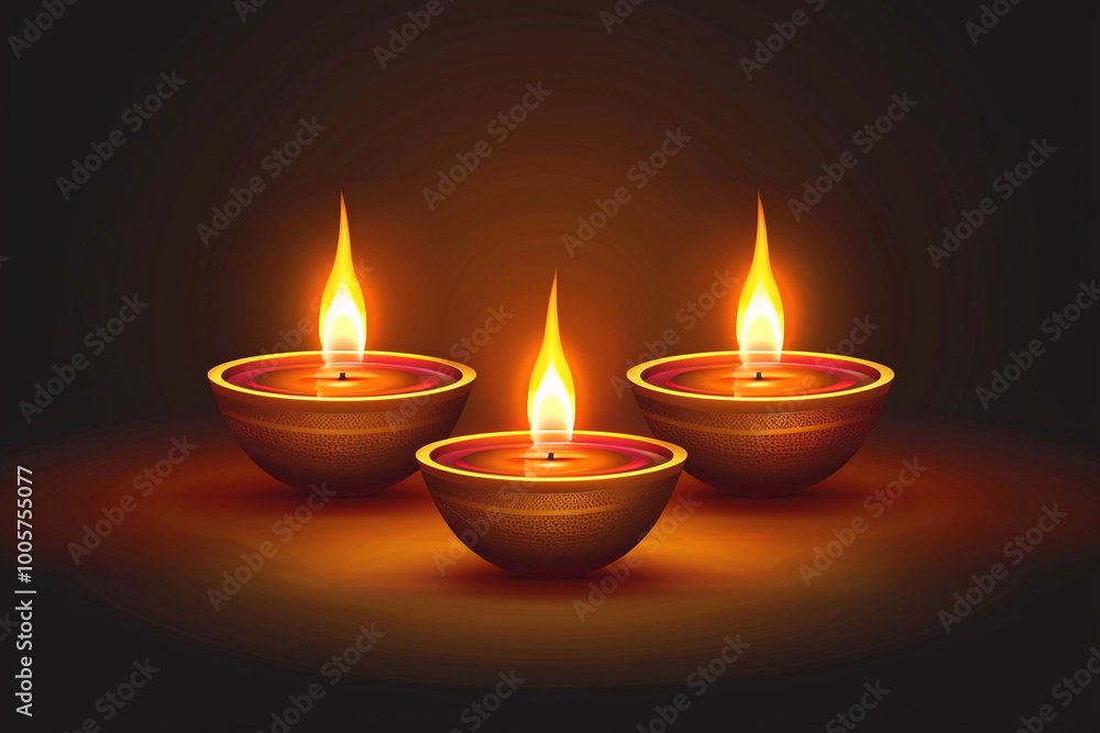 Beautiful greeting card with bright holiday composition for happy and celebrate Diwali Beautiful greeting card with bright holiday composition for happy and celebrate Diwali