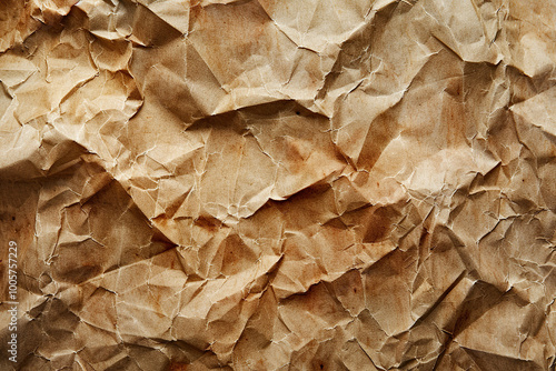 Beautiful texture old crumpled paper, design abstract background