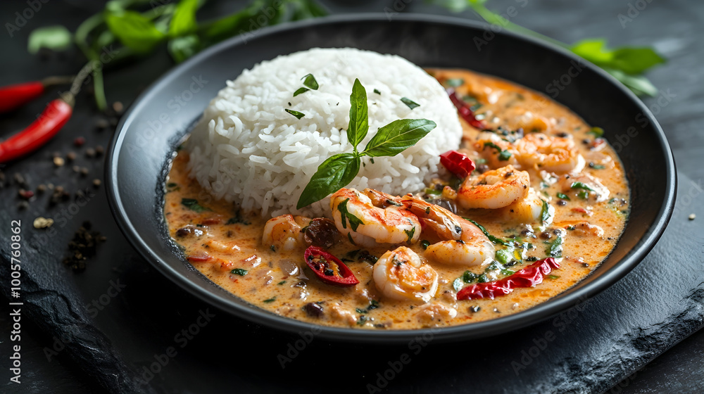 Sururu Shellfish Cooked in Coconut Milk and Pepper Sauce with White Rice and Elegant Plating Sururu Shellfish Cooked in Coconut Milk and Pepper Sauce with White Rice and Elegant Plating