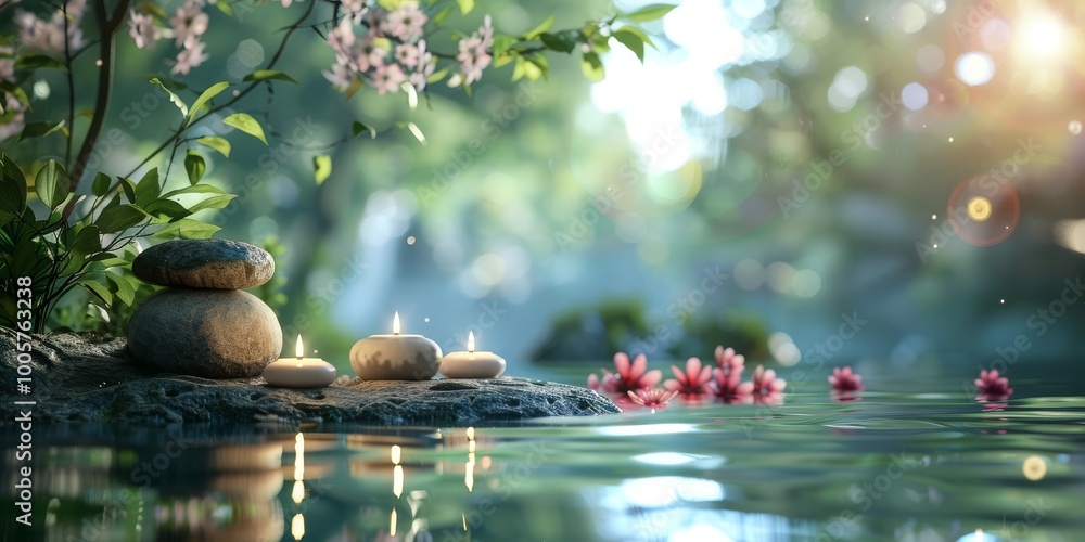 Soothing spa treatment captured with a blend of peaceful natural imagery. Soothing spa treatment captured with a blend of peaceful natural imagery.