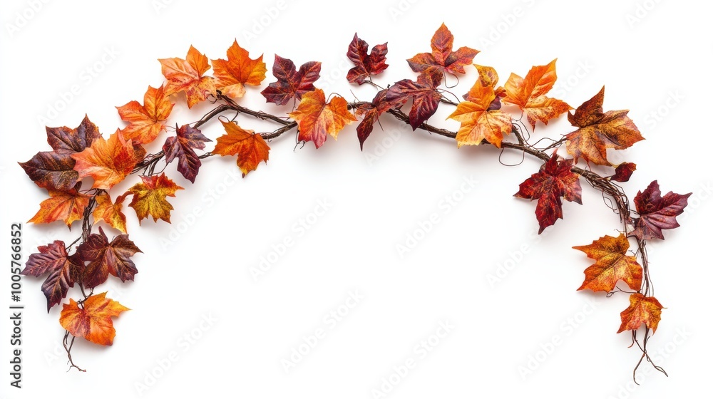 Autumn leaves frame isolated on white background Autumn leaves frame isolated on white background