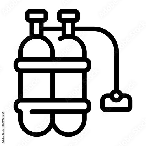 oxygen tank line icon