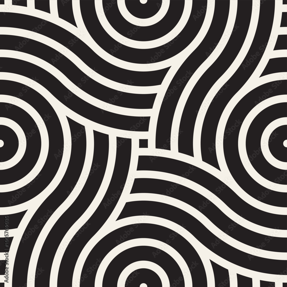 Vector seamless pattern. Modern stylish abstract texture. Repeating geometric tiles