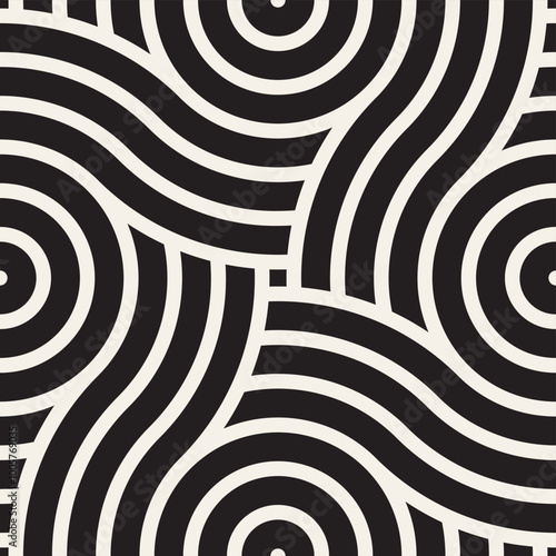 Obraz na płótnie Vector seamless pattern. Modern stylish abstract texture. Repeating geometric tiles w salonie