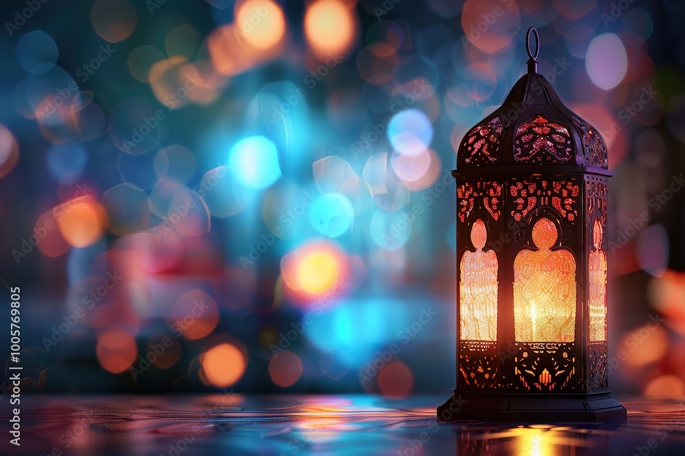 Beautiful greeting card with bright holiday composition for happy and joy celebrate Ramadan Beautiful greeting card with bright holiday composition for happy and joy celebrate Ramadan