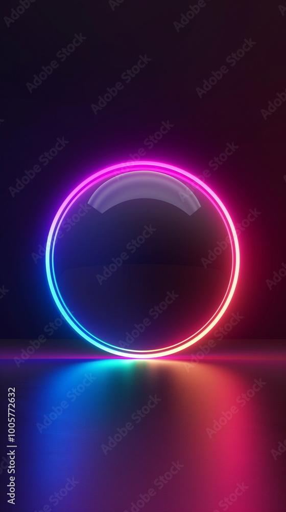 isolated ball with neon light, 3d modern background and wallpaper isolated ball with neon light, 3d modern background and wallpaper